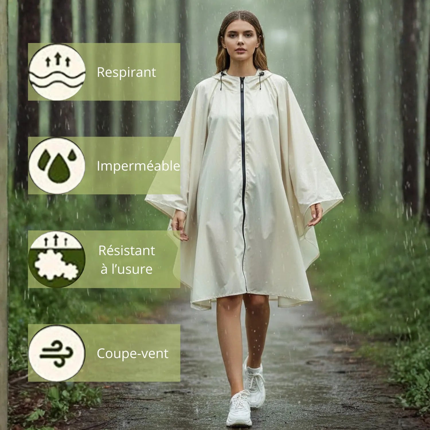 Faltbare Regenjacke für Damen