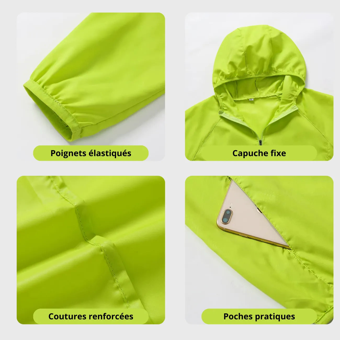 Ultraleichte Regenjacke