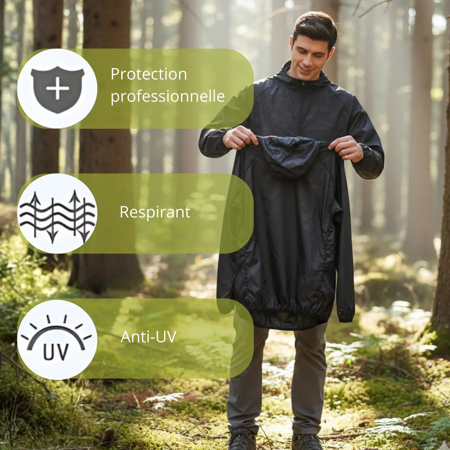Ultraleichte Regenjacke