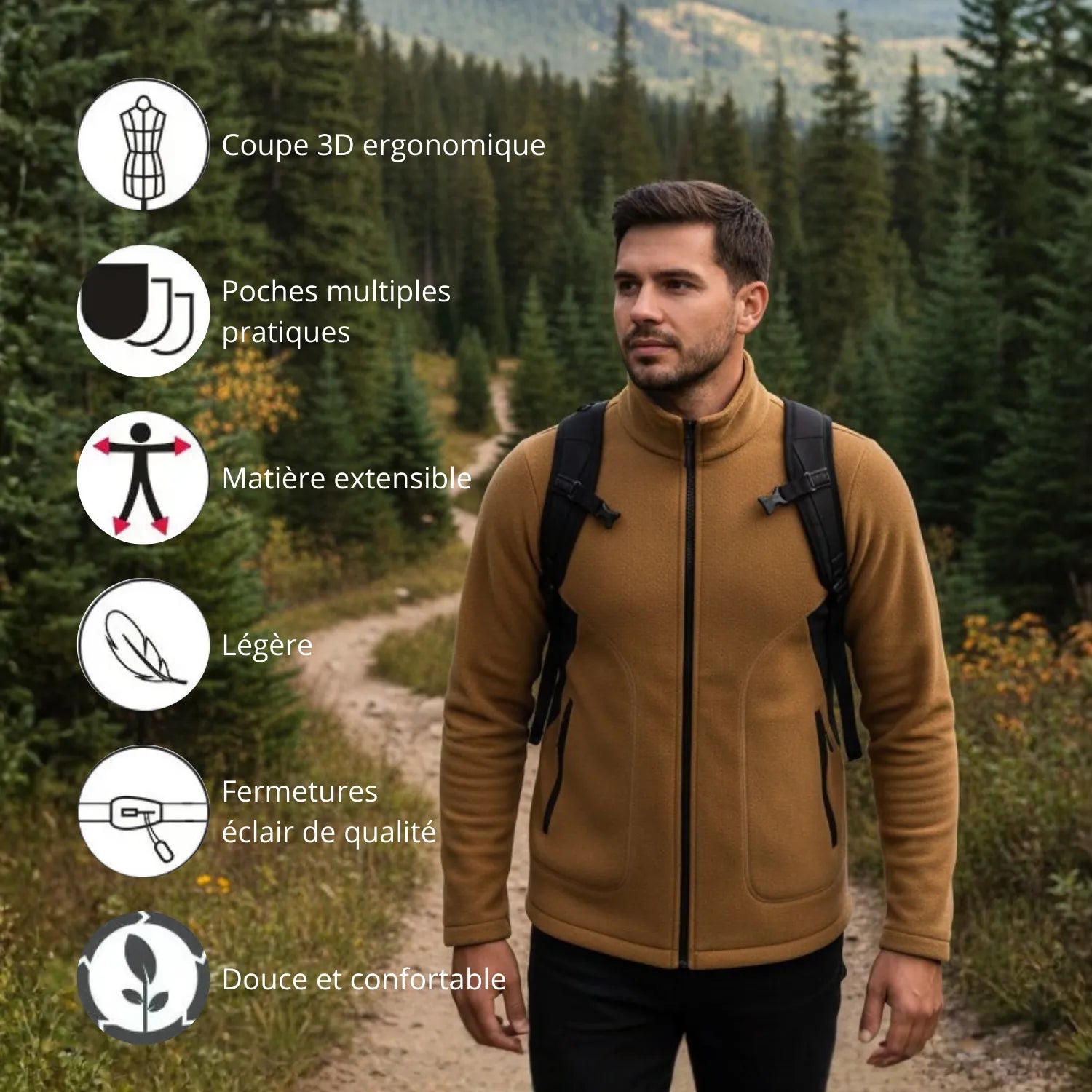 Sherpa-Fleecejacke Trekking