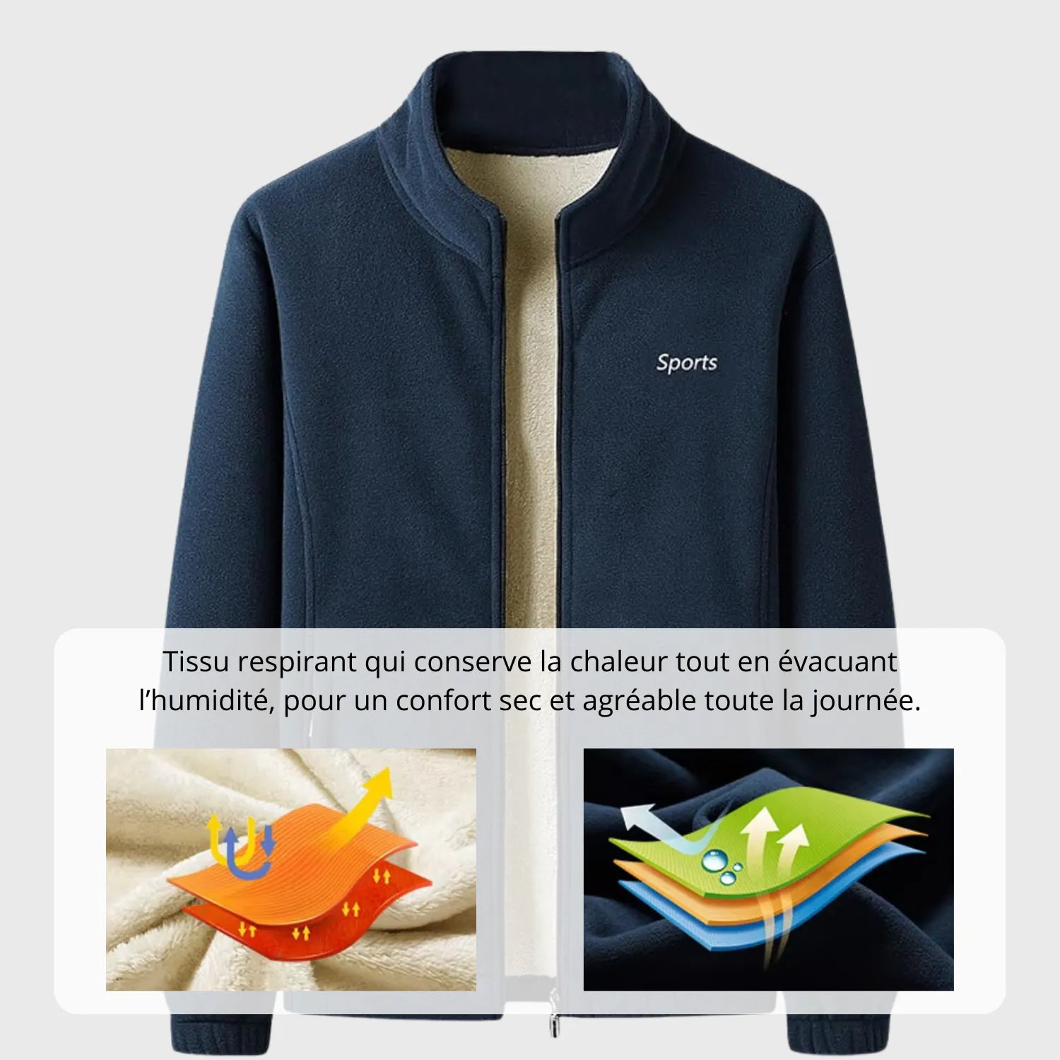Sportliche Fleece-Bomberjacke