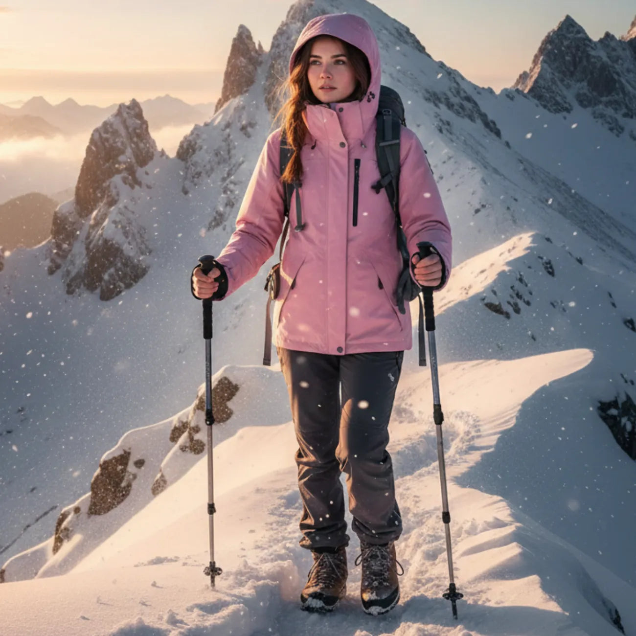 Damen-Trekkingjacke warm