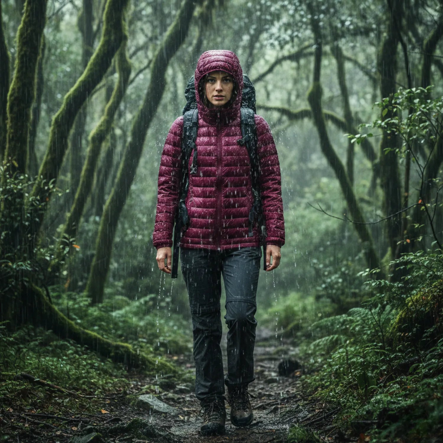 Damen-Warme Daunenjacke