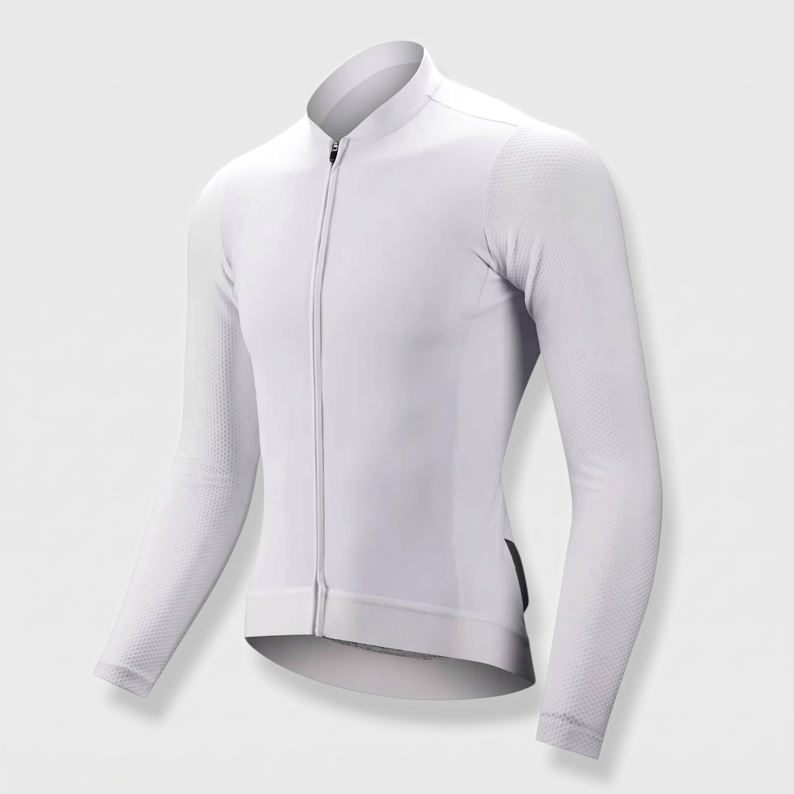 Radtrikot mit UV-Schutz 50+ in Weiß, Seitenansicht