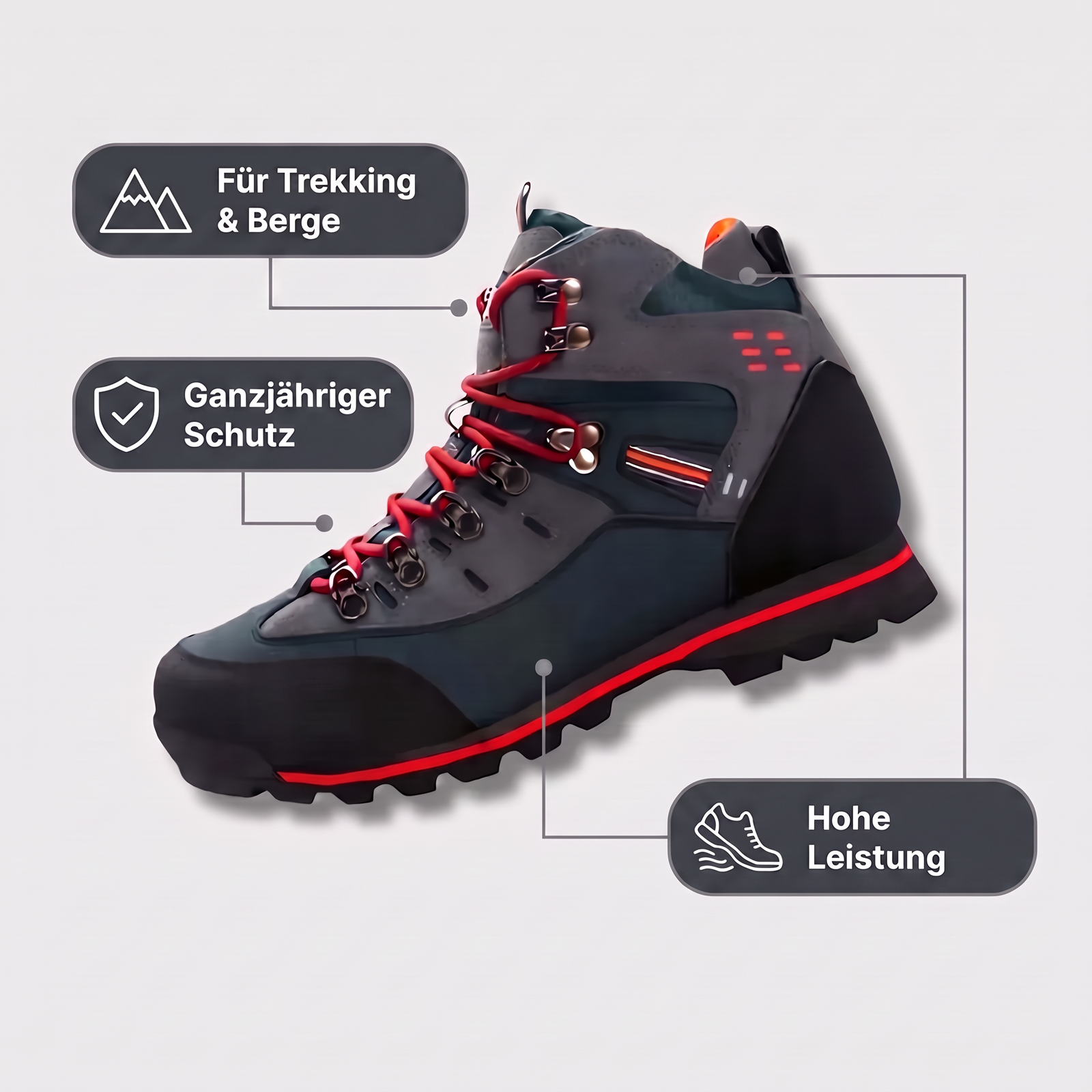 Herren-Wanderschuhe wasserdicht – für Trekking & Berge, ganzjähriger Schutz, hohe Leistung