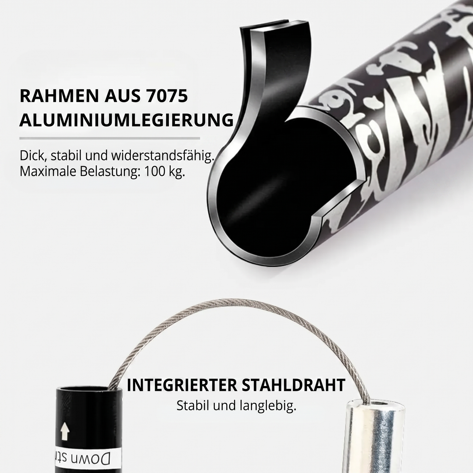 Rahmen aus 7075 Aluminiumlegierung - Trekking-Wanderstöcke