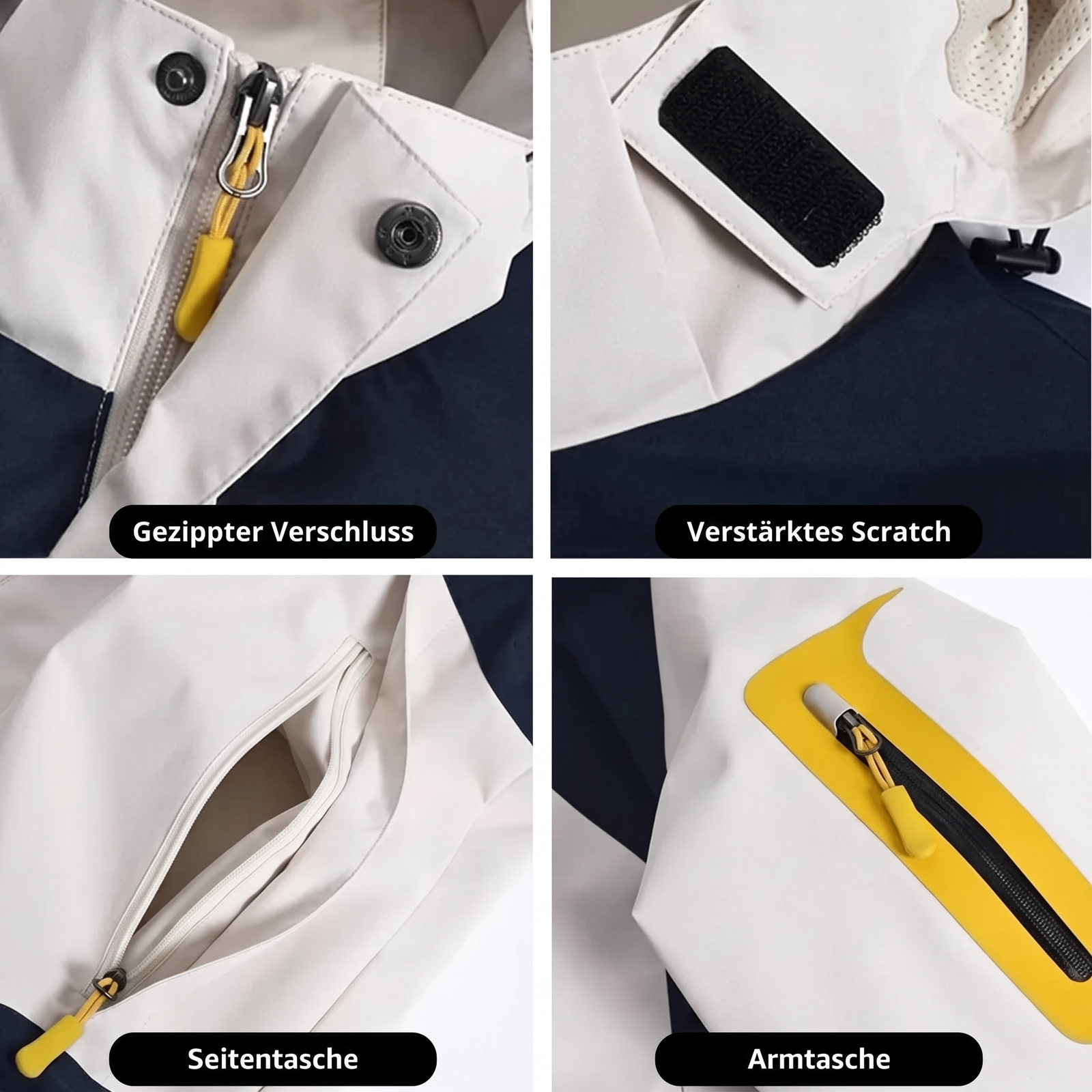 Gezippter Verschluss, Verstärktes Scratch, Seitentasche, Armtasche