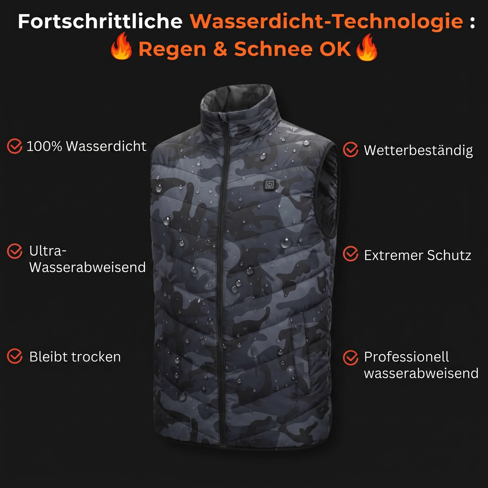 Beheizbare Weste Camouflage