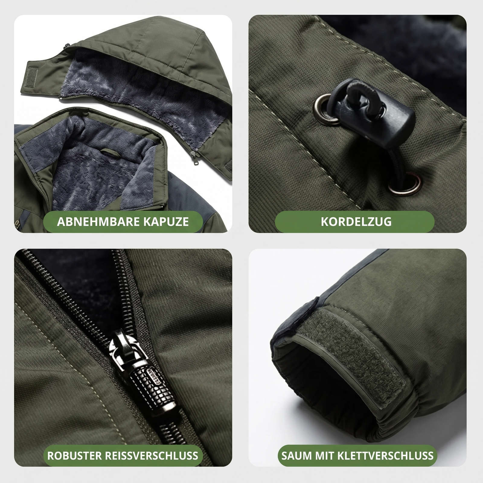 Wasserdichte Wanderjacke Fleece - Detailansicht