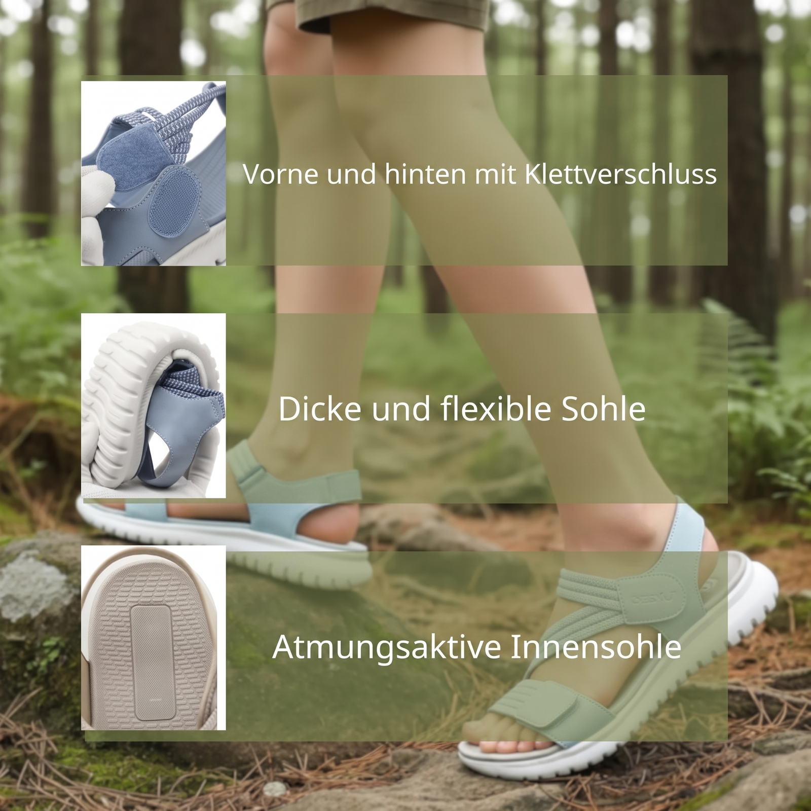 Damen-Sportsandalen - Eigenschaften