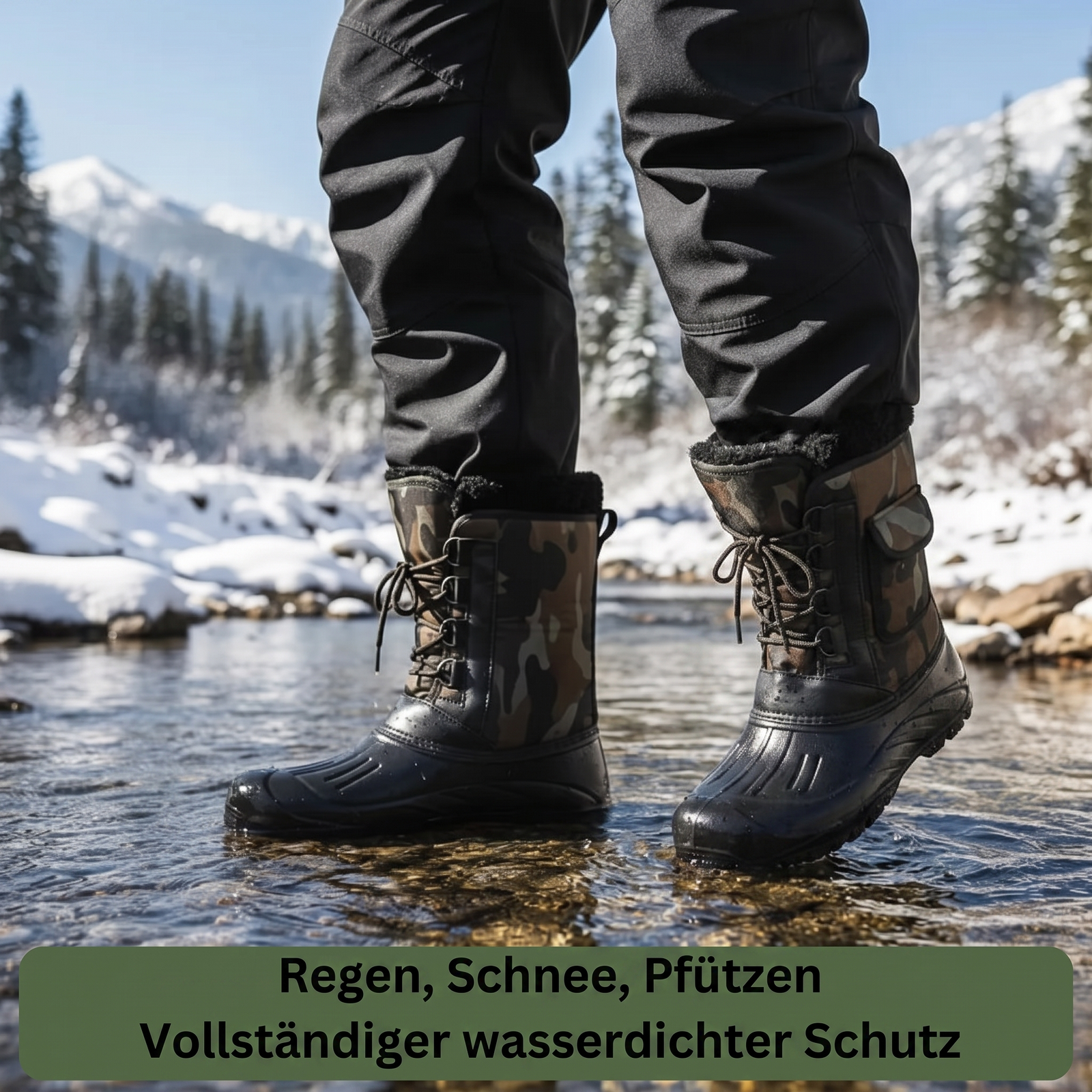 Après-Ski-Schneestiefel - Regen Schnee Pfützen