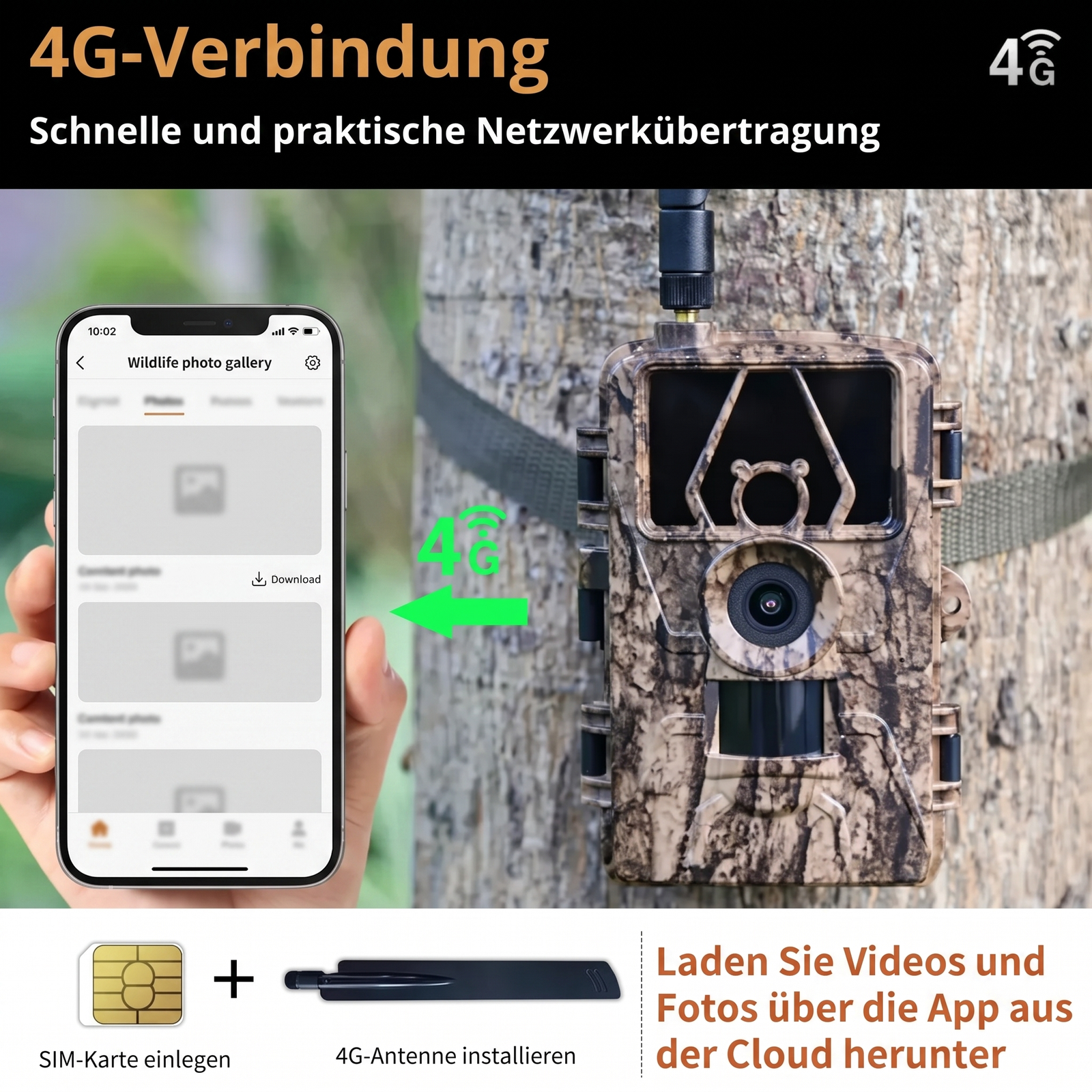 4G-Verbindung Wildkamera