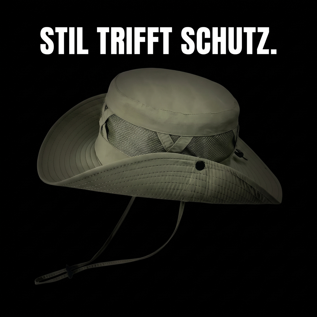 Cowboy-Wanderhut belüftet