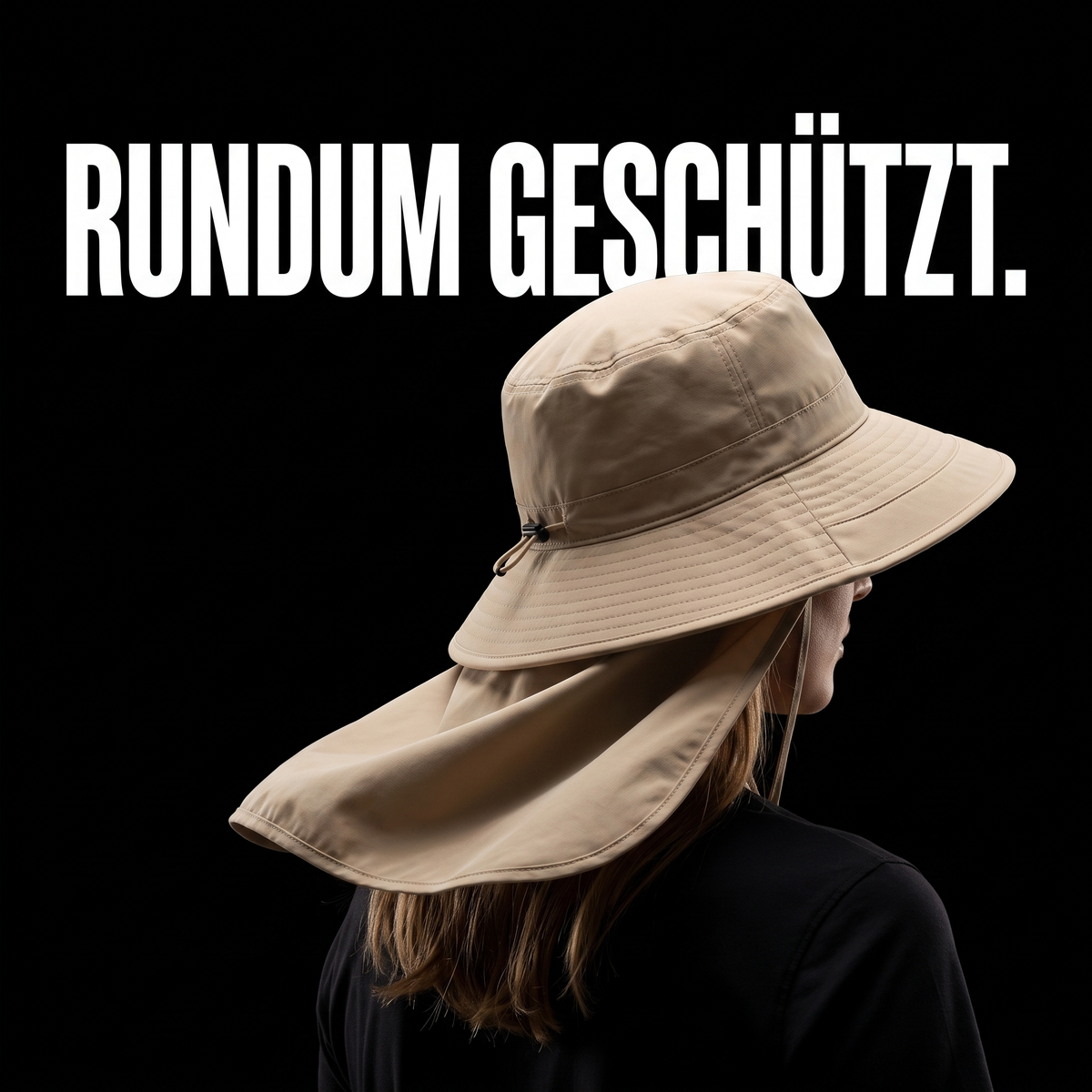 UV-Wanderhut Damen Nackenschal