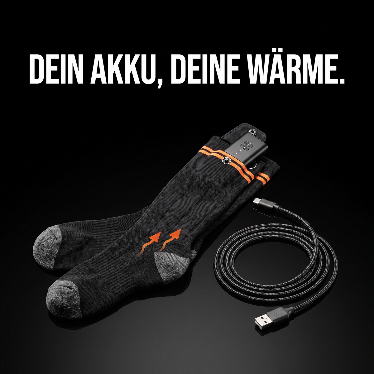 Beheizbare Thermosocken - Dein Akku, deine Wärme