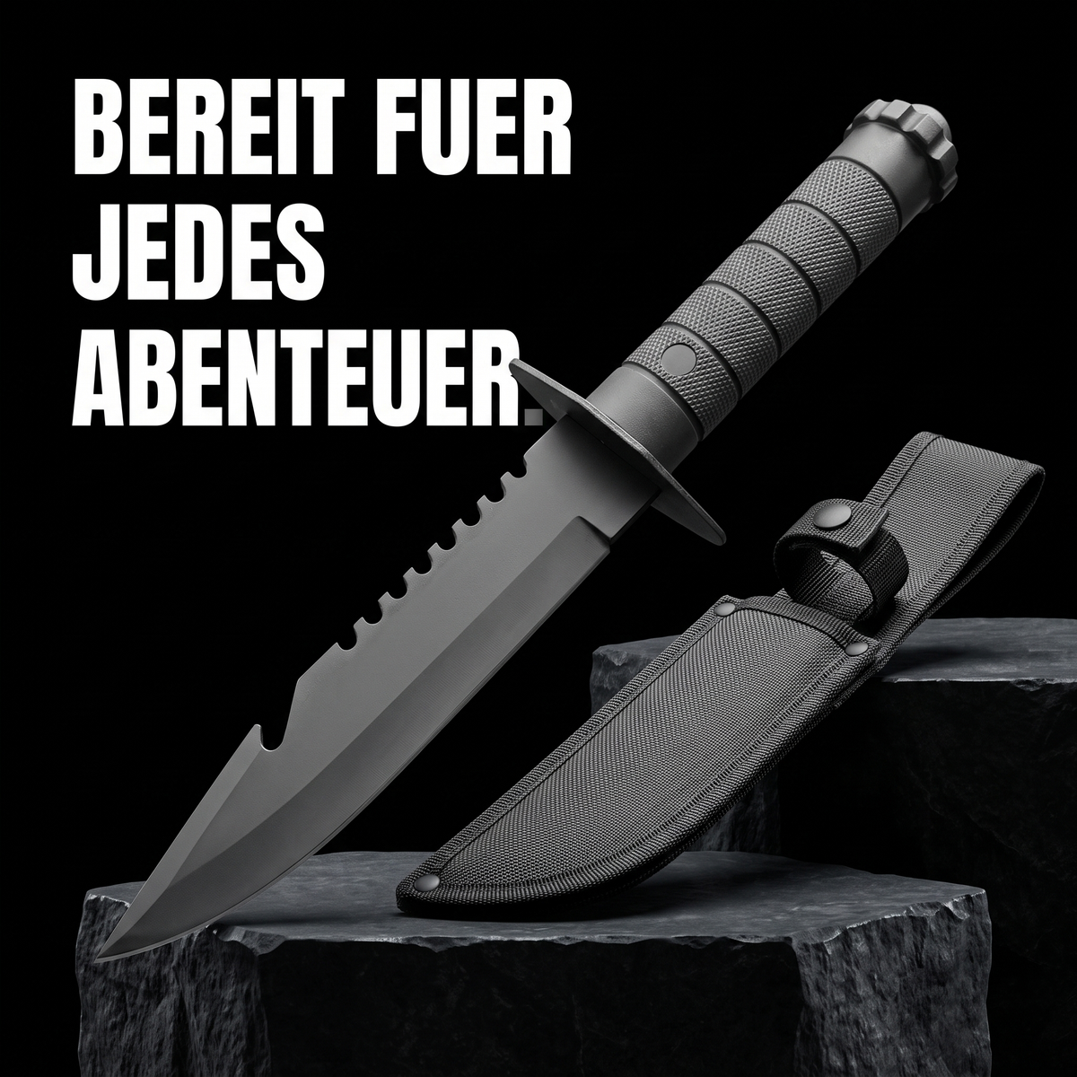 Feststehendes Survival-Messer – BEREIT FUER JEDES ABENTEUER.