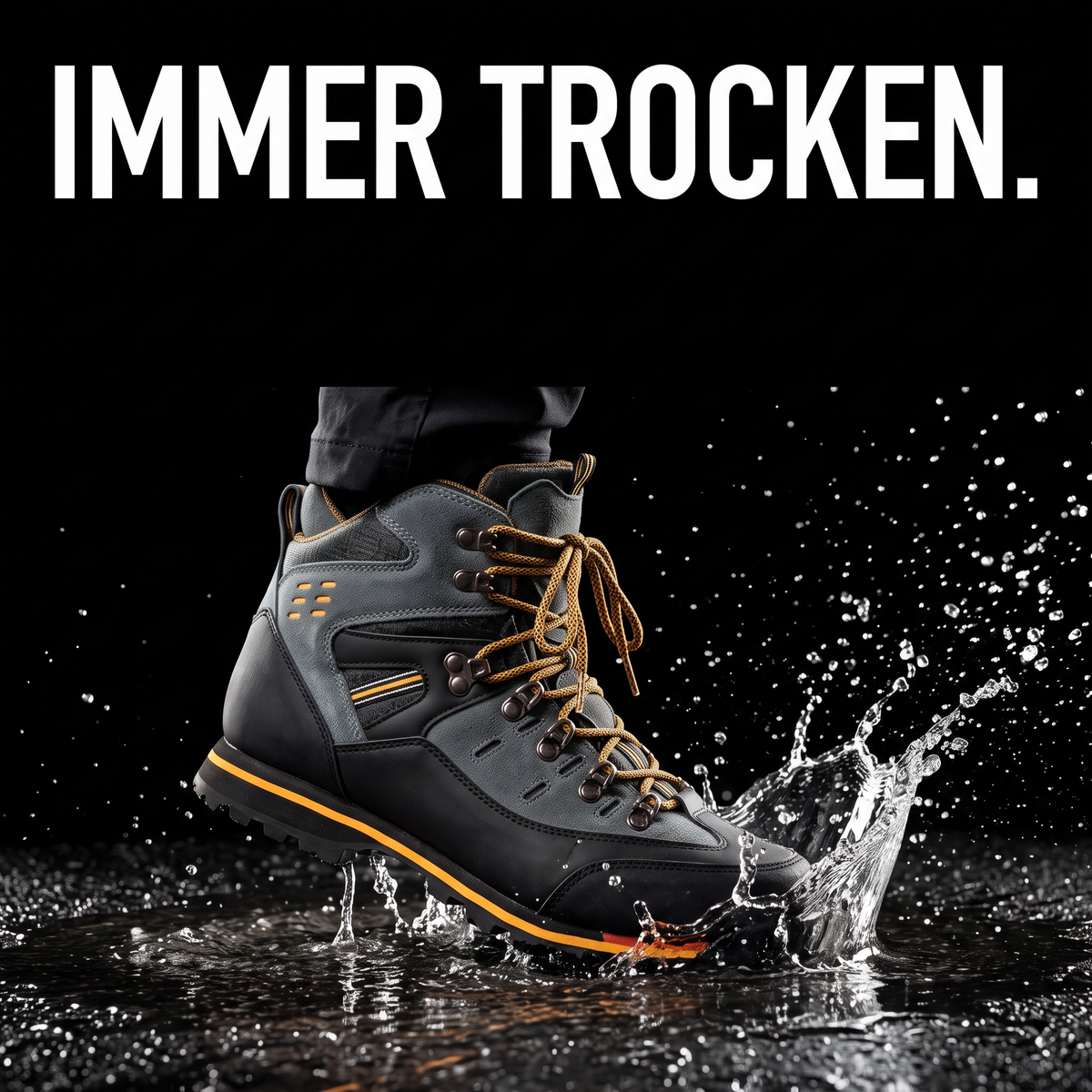 Herren-Wanderschuhe wasserdicht – IMMER TROCKEN.
