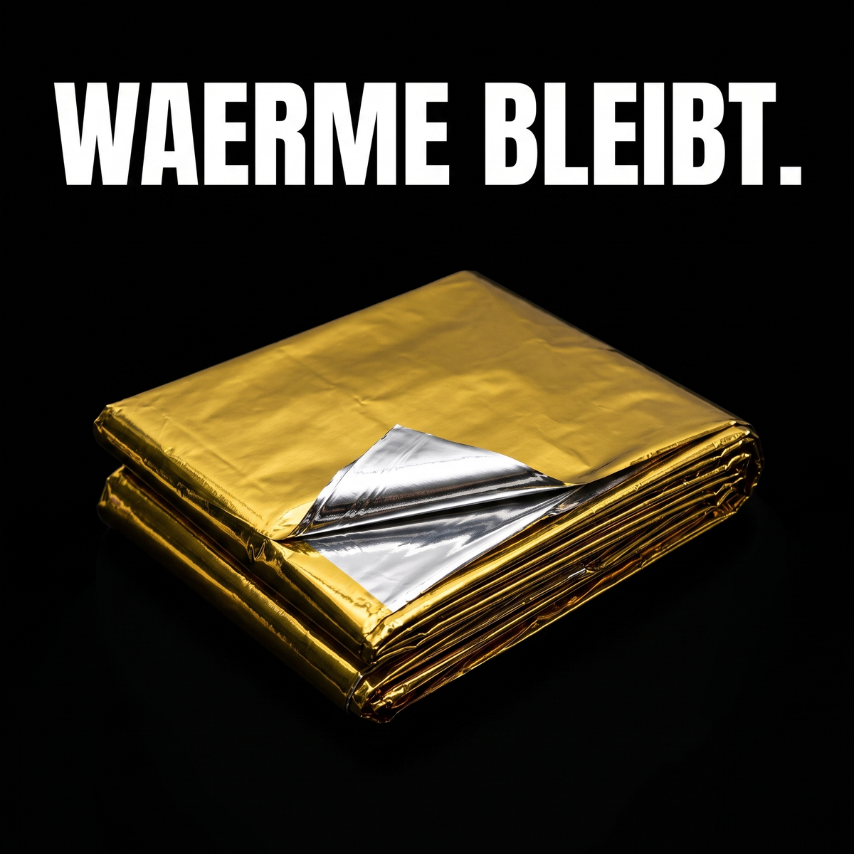 Rettungsdecke 160x210 cm – WAERME BLEIBT.