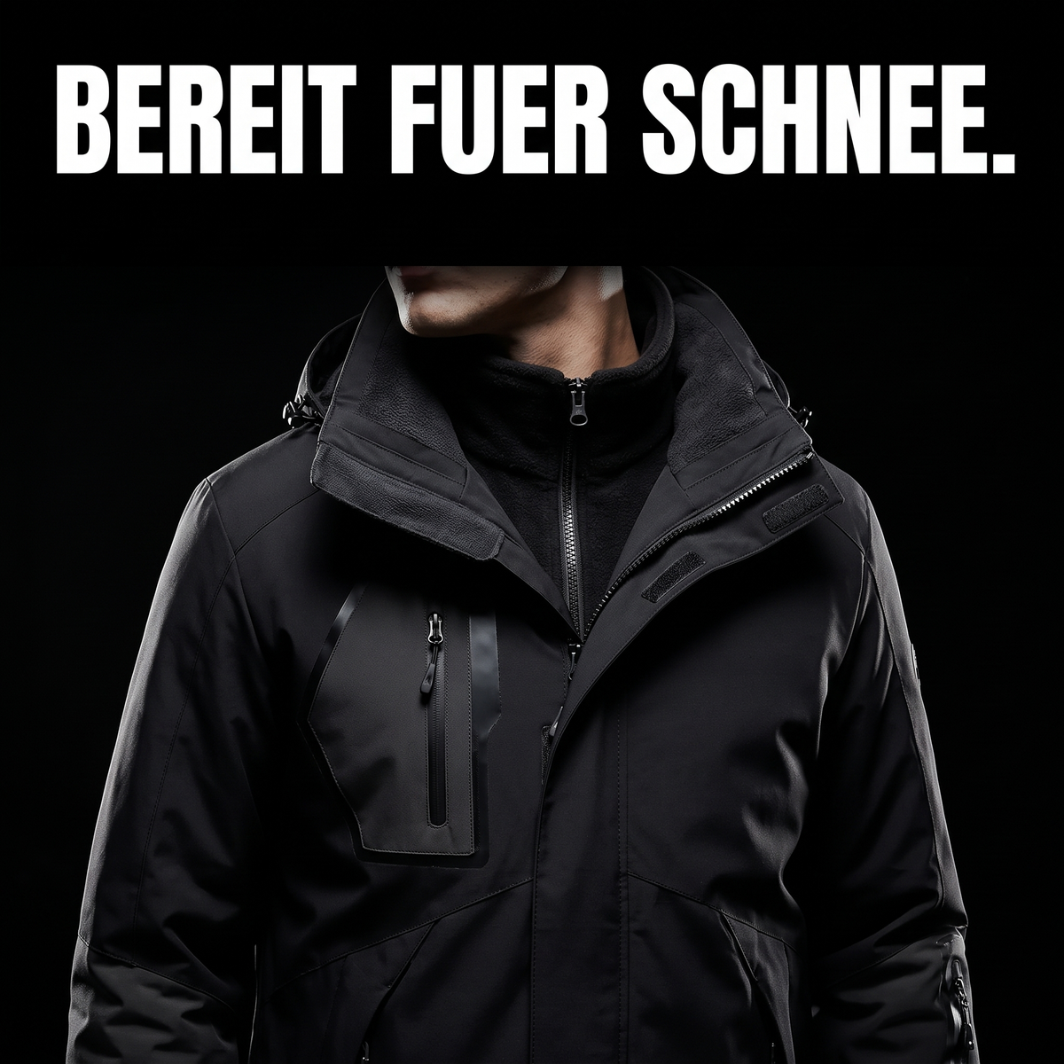 Herren-Skianzug warm gefüttert – BEREIT FUER SCHNEE.