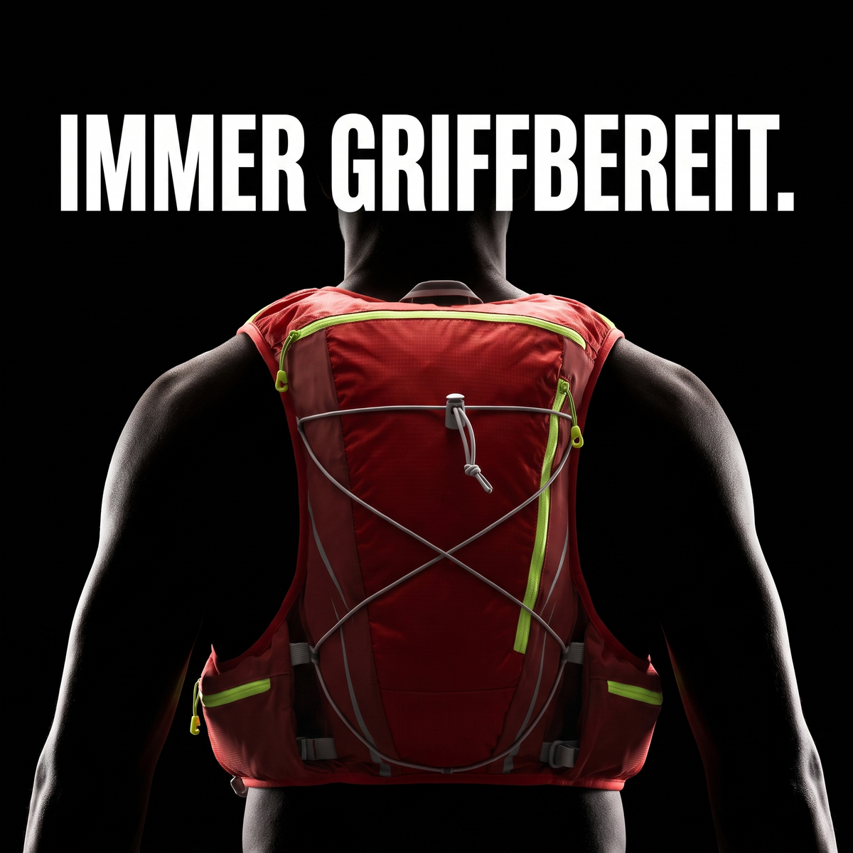 Trinkrucksack-Weste 8L – IMMER GRIFFBEREIT.