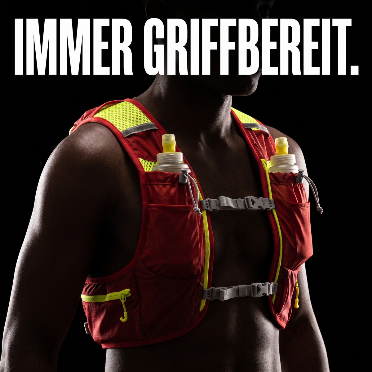 Trinkrucksack-Weste 8L – IMMER GRIFFBEREIT.