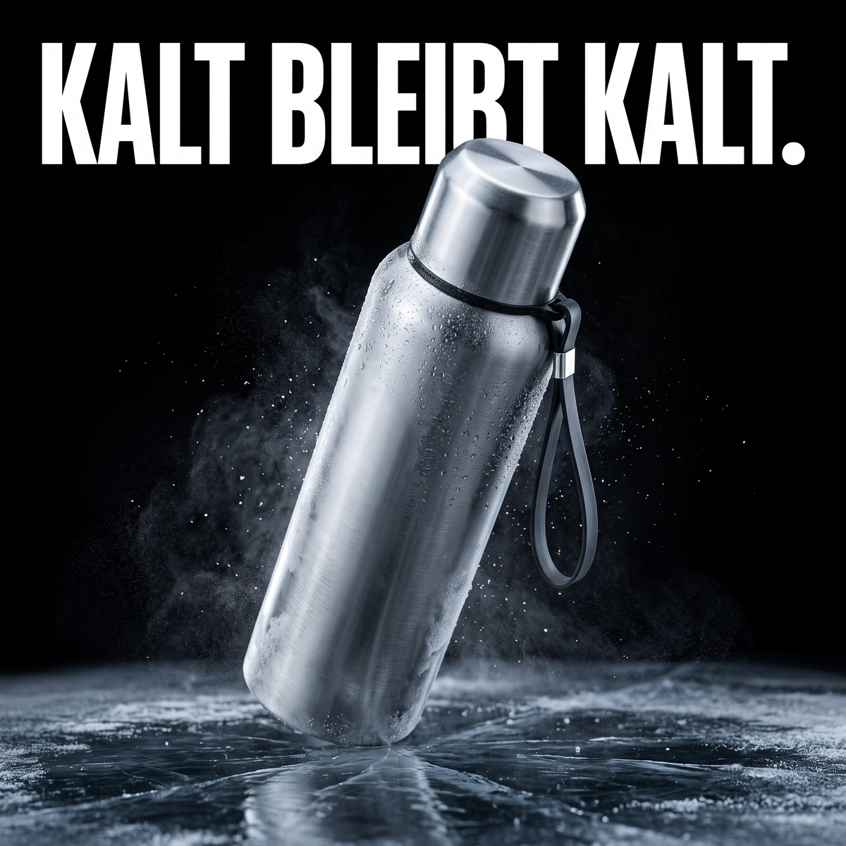 Edelstahlflasche fürs Wandern isoliert – KALT BLEIBT KALT.