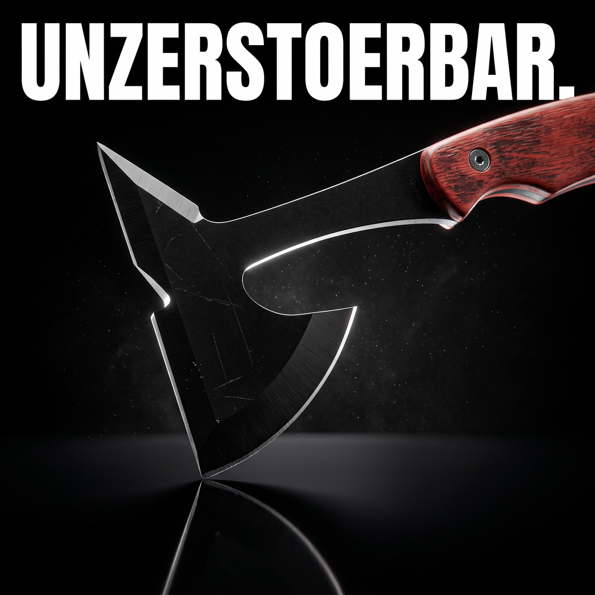Survival-Beil aus Edelstahl – UNZERSTOERBAR.