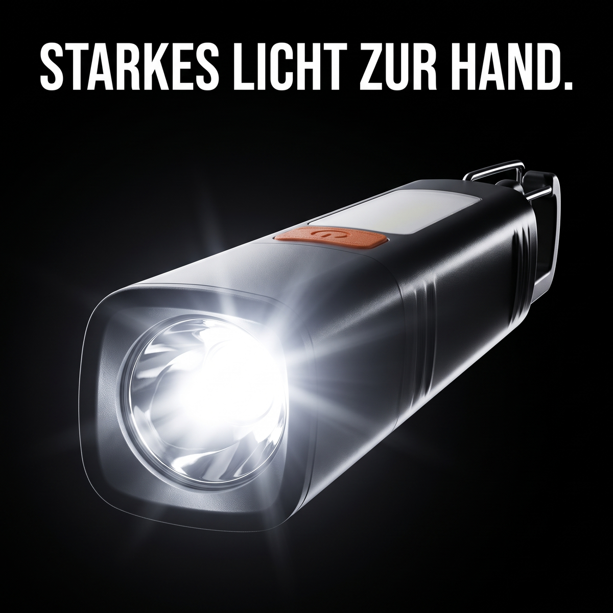 Aufladbare LED-Taschenlampe – Starkes Licht zur Hand.