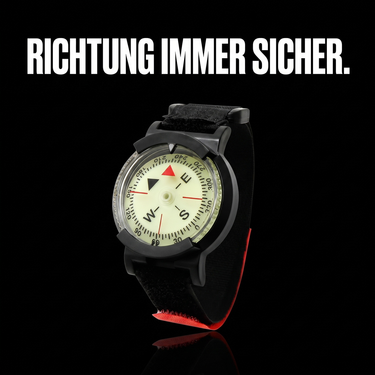Armband-Kompassuhr für Outdoor – RICHTUNG IMMER SICHER.
