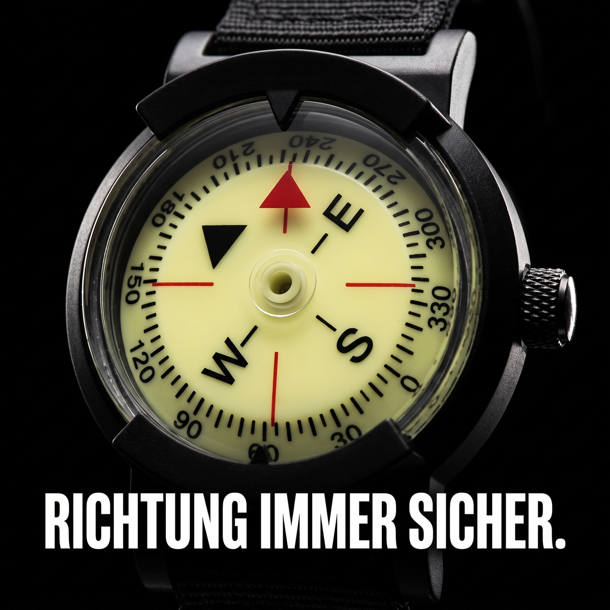 Armband-Kompassuhr für Outdoor – RICHTUNG IMMER SICHER.