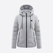 Beheizbare Daunenjacke mit Kapuze