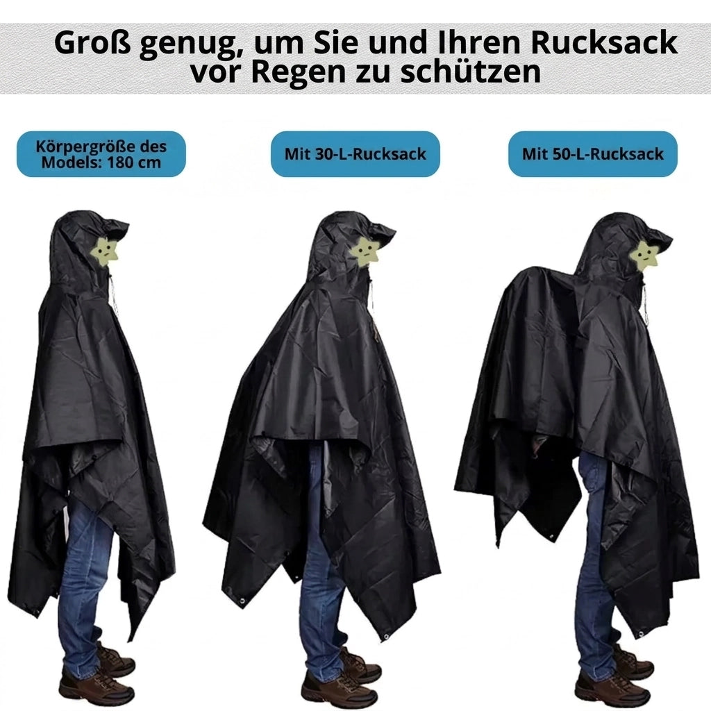 Regenponcho wasserdicht Wandern