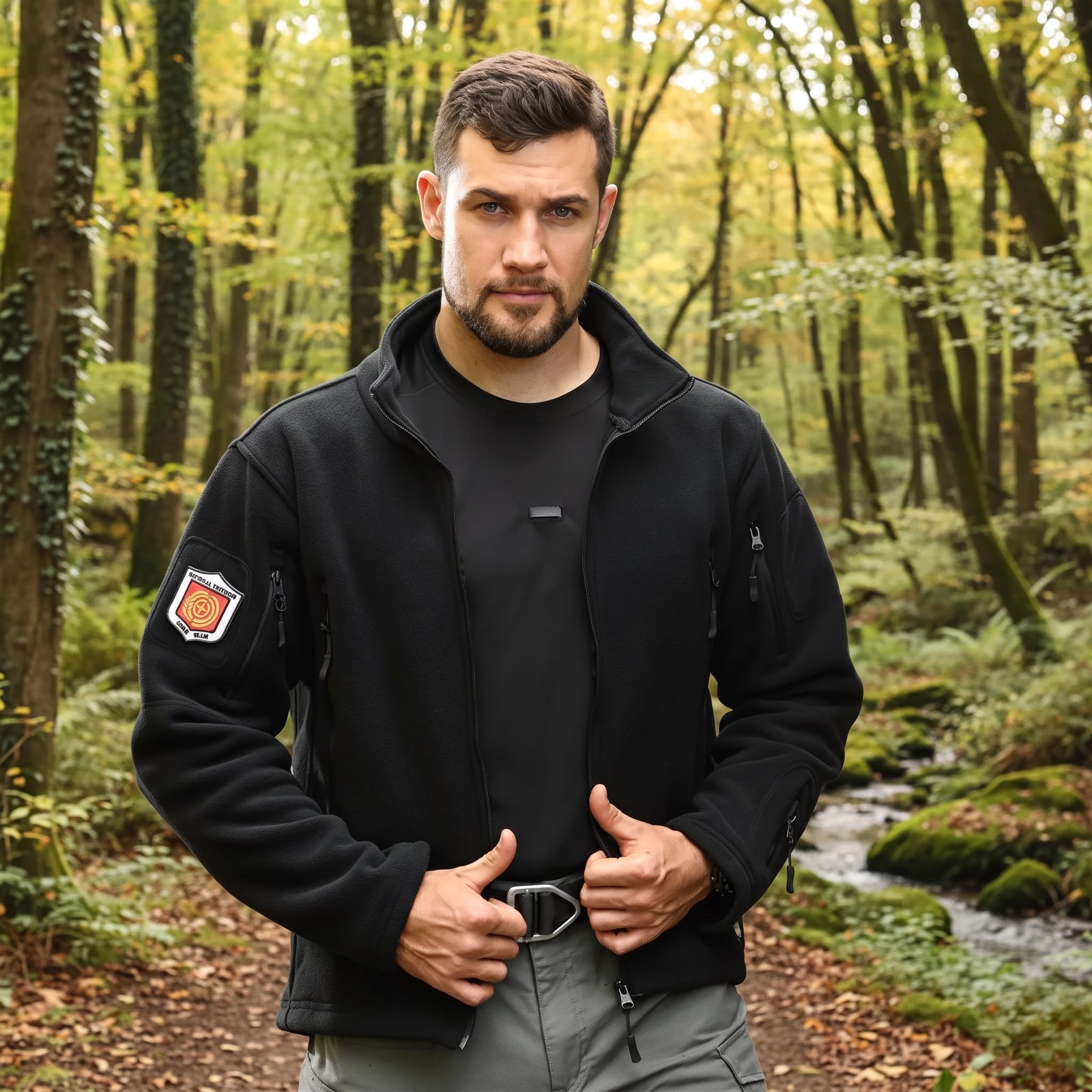 Herren Fleecejacke mit Zipper | Berggrat