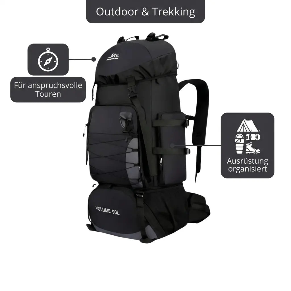 Trekkingrucksack 90 L – Outdoor und Trekking