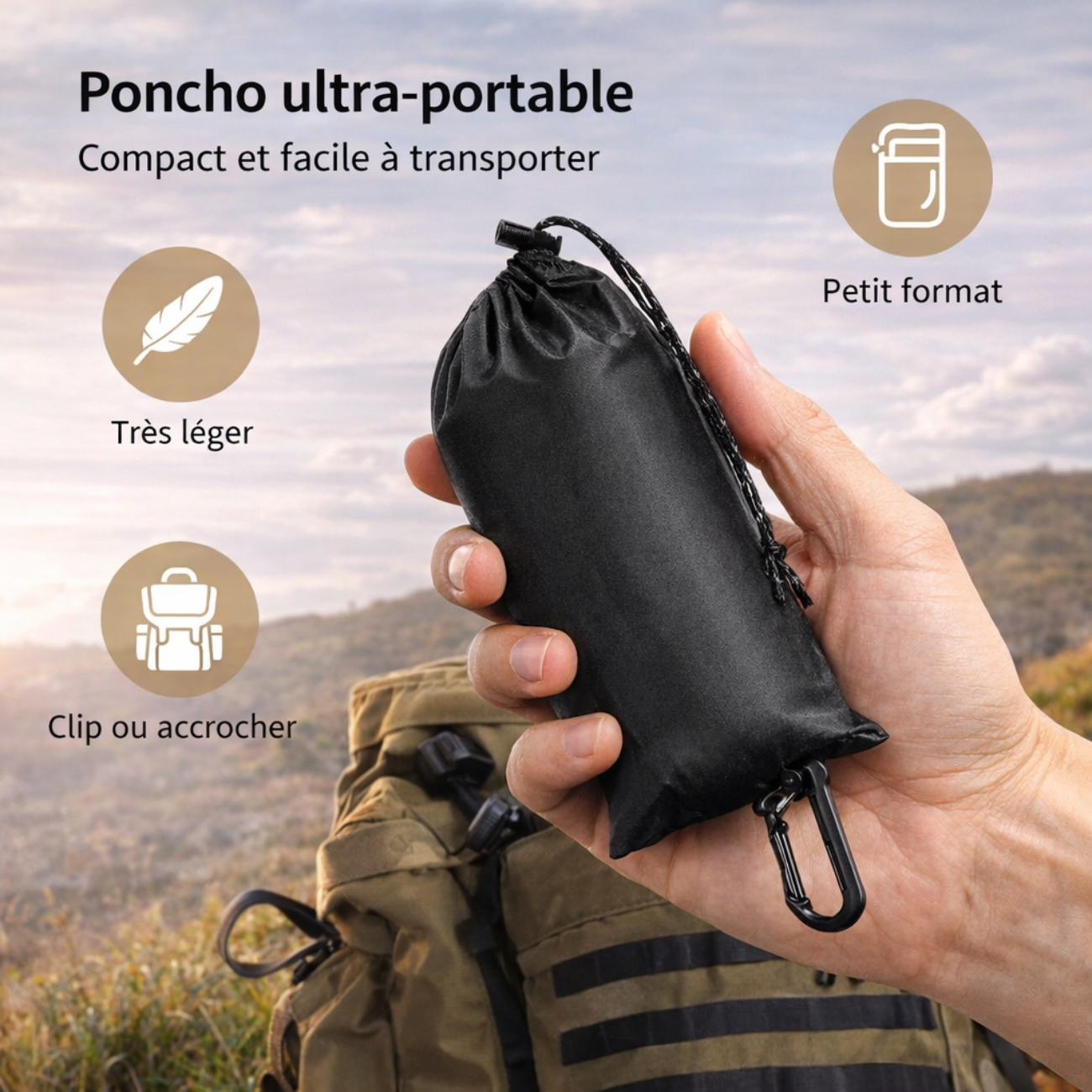 Multifunktions-Regenponcho 3-in-1