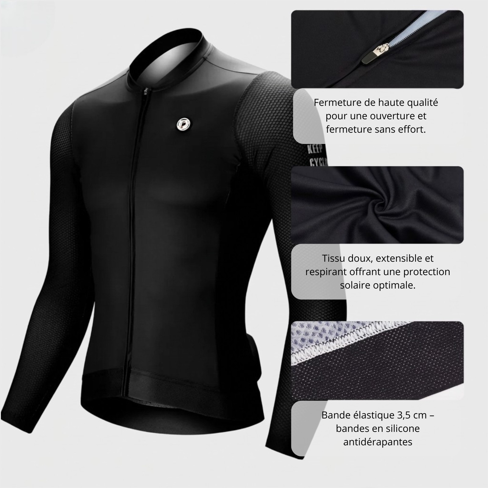 Radtrikot mit UV-Schutz 50+