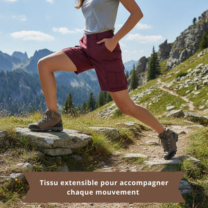 Cargo-Wandershorts für Damen mit Stretch