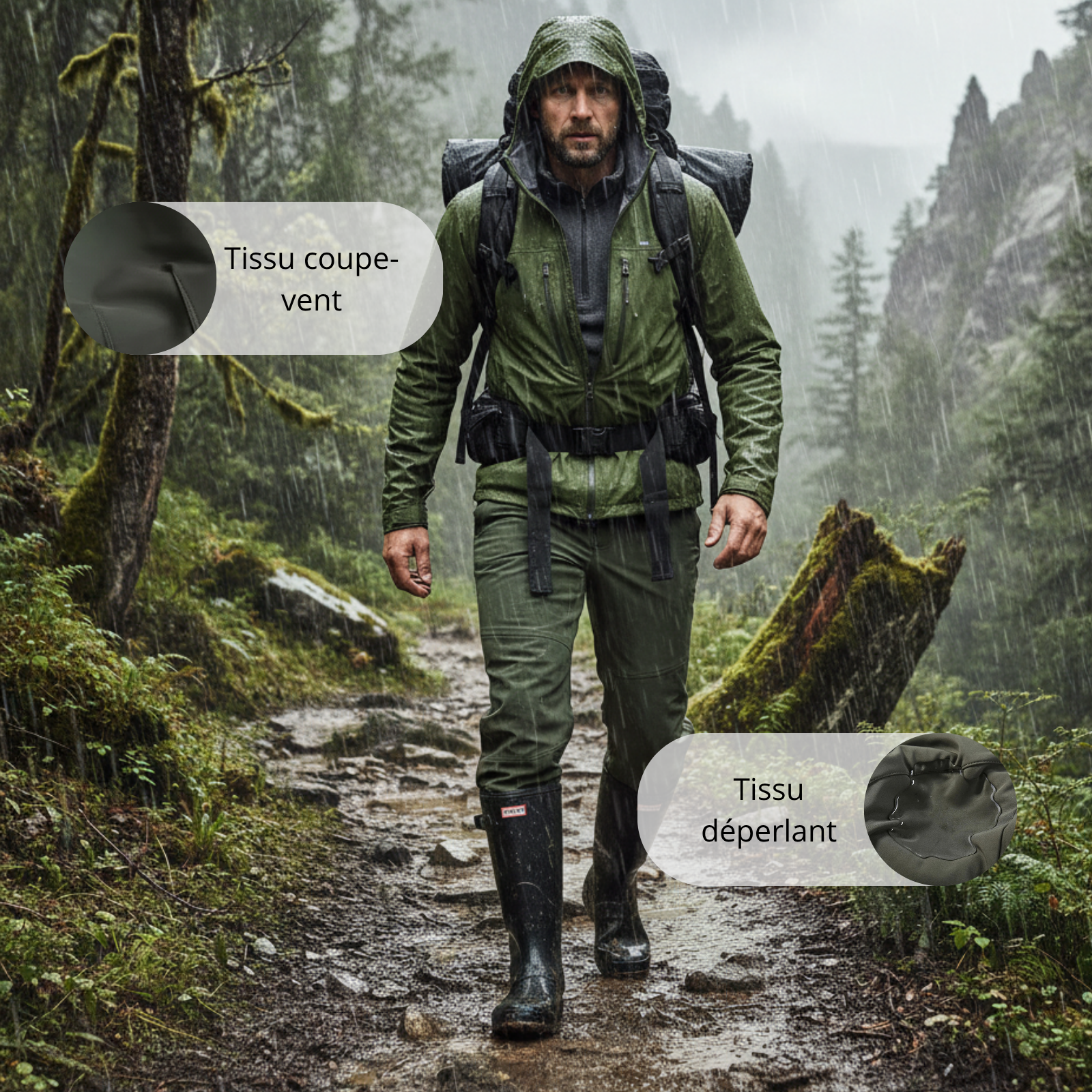 Gefütterte Trekkinghose Herren