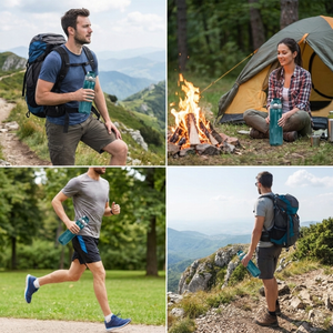Trinkflasche mit Wasserfilter für Wanderungen