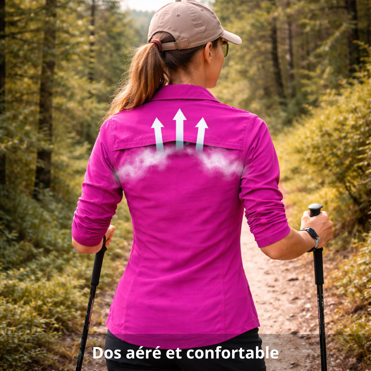 2-in-1 Wanderhemd Zip-Ärmel | Berggrat