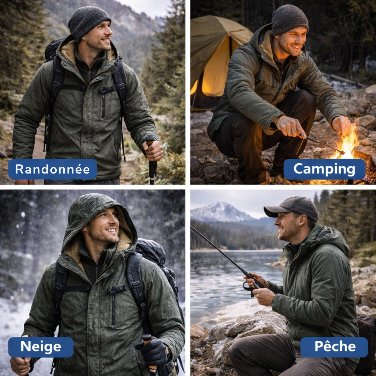 Wasserdichte Outdoor-Parka mit warmem Futter