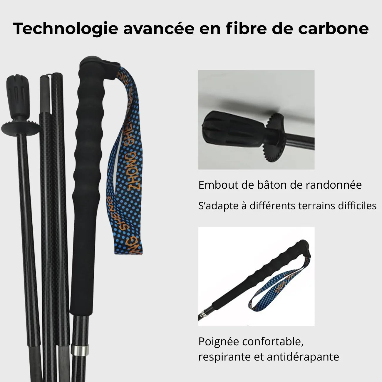 Faltbare Wanderstöcke aus Carbon
