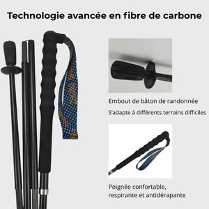 Faltbare Wanderstöcke aus Carbon