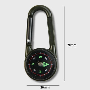 Karabiner-Kompass mit Thermometer 3-in-1