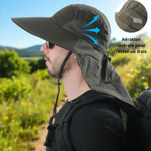 Sonnenschutz-Hut für Herren mit Nackenschutz