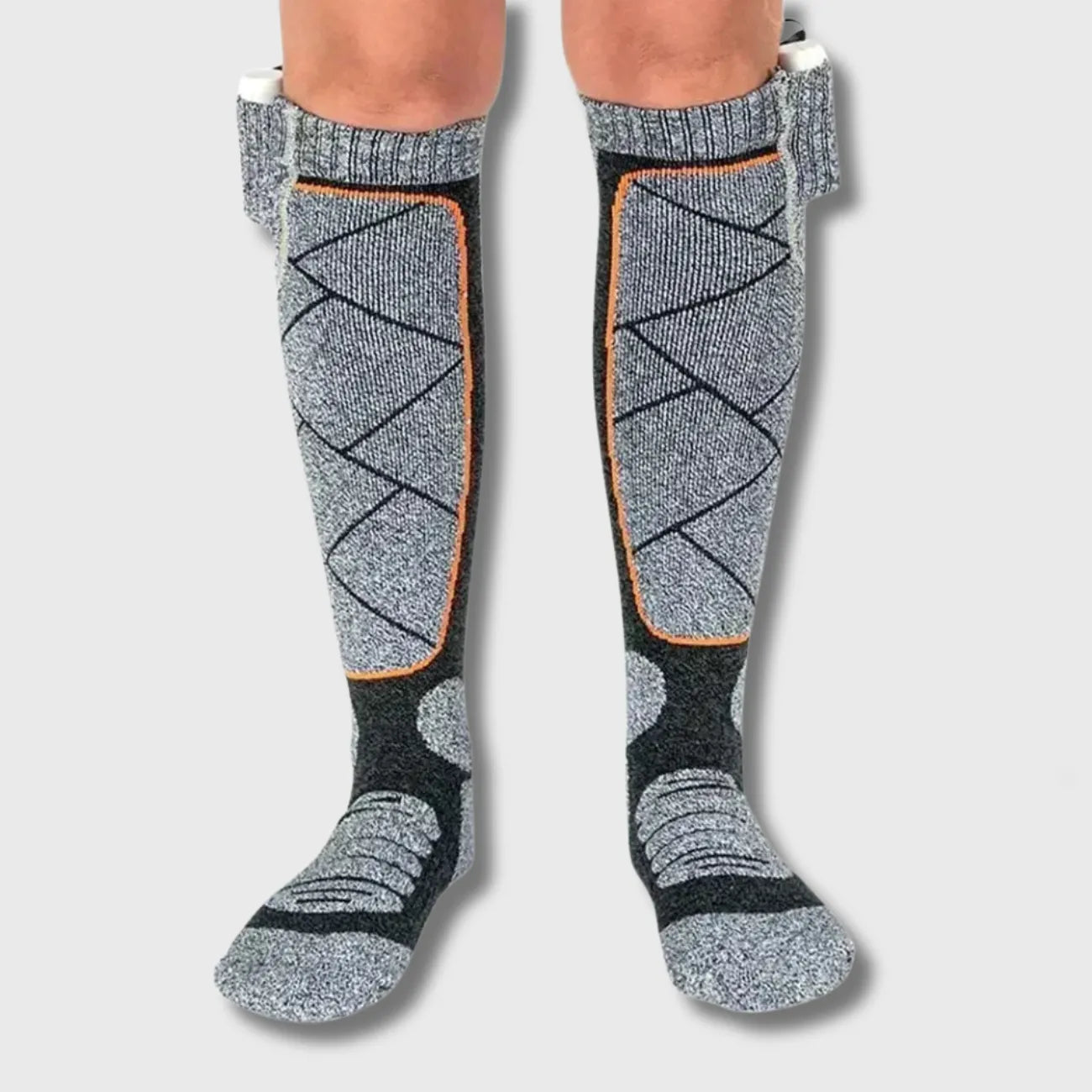 Lange beheizbare Socken mit Akku