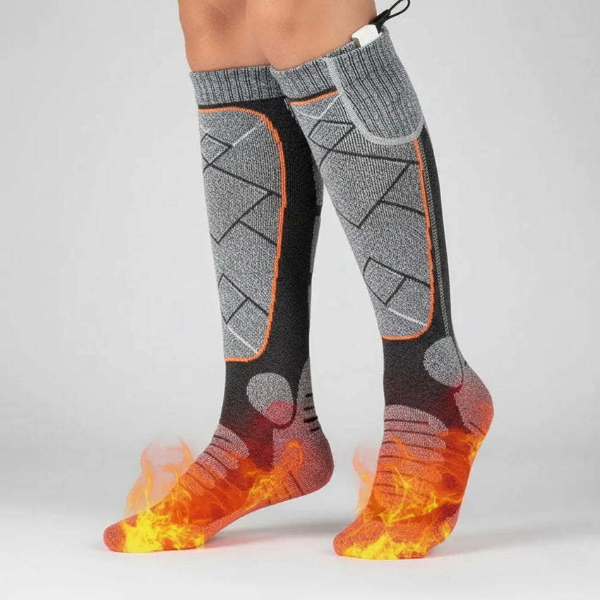 Lange beheizbare Socken mit Akku
