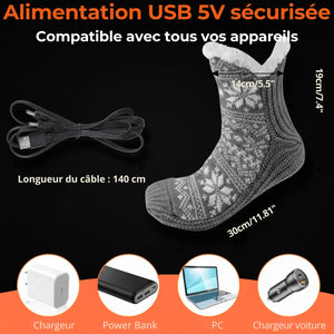 Beheizbare Fleece-Socken mit Akku