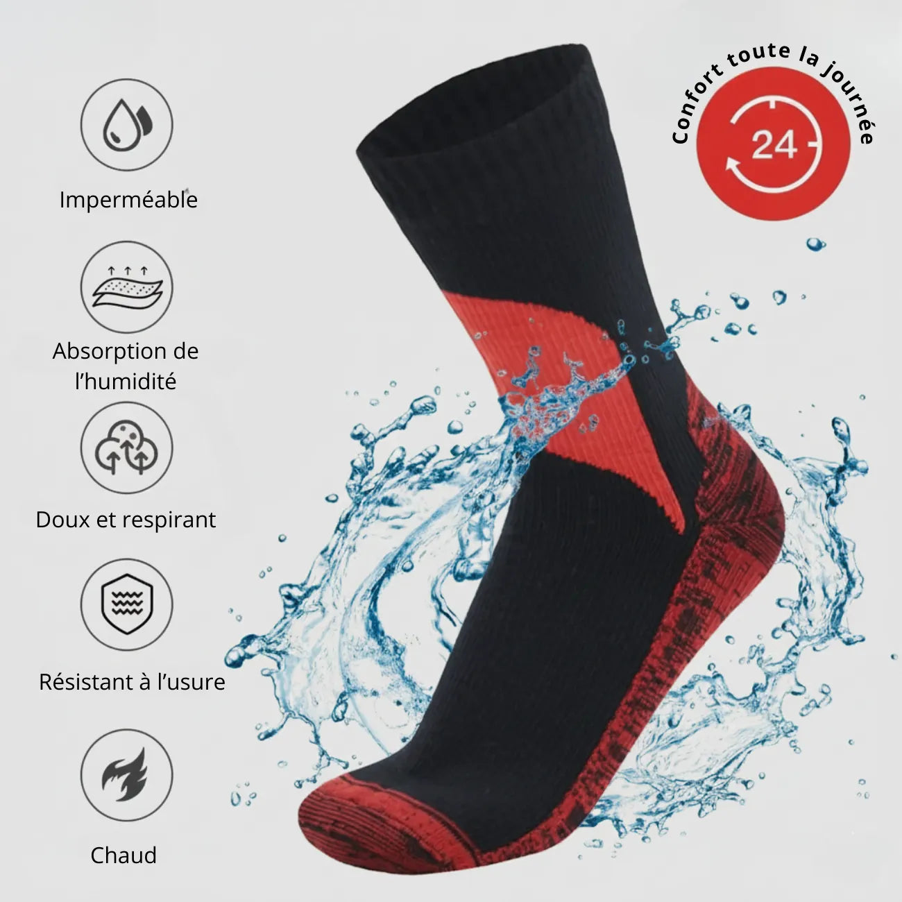 Wasserdichte Wandersocken hoch | Berggrat