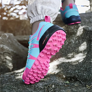 Leichte Wanderschuhe für Damen in Blau und Rosa